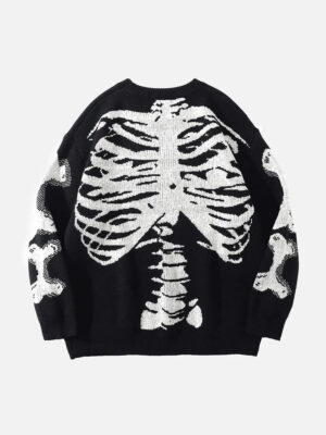 Skeleton Knit Sweater -1185